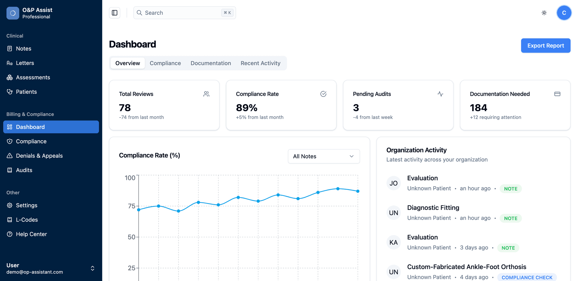AI Medical Record Review Interface