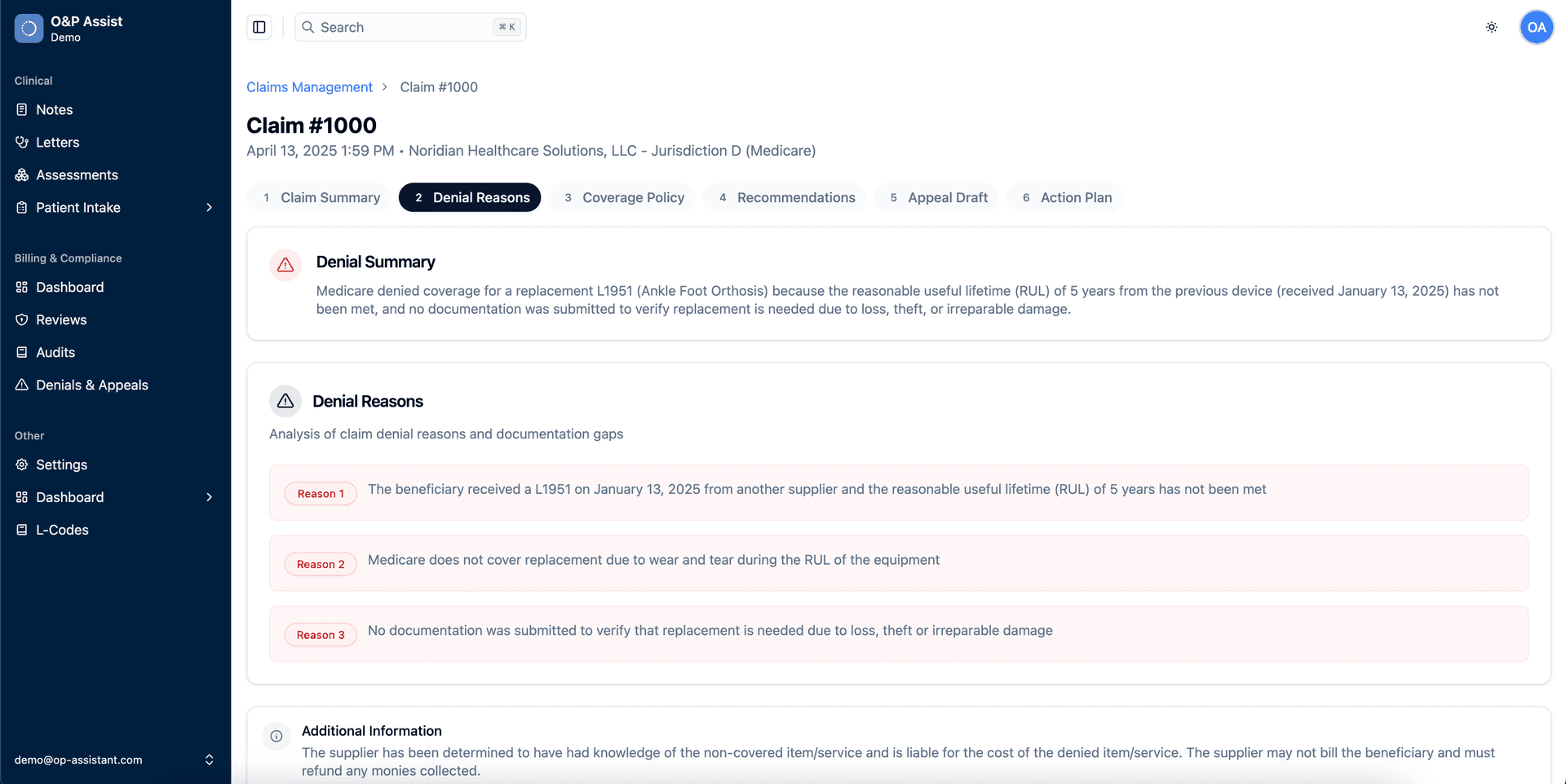 Audit & Denial Management Dashboard